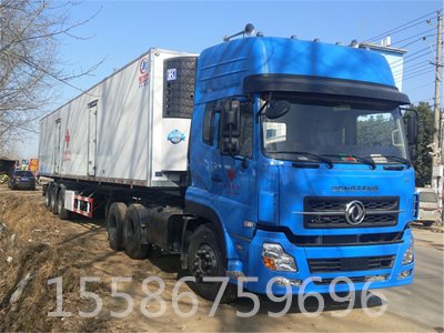 中國援助國外的半掛冷藏運輸車(chē)終于發(fā)車(chē)了